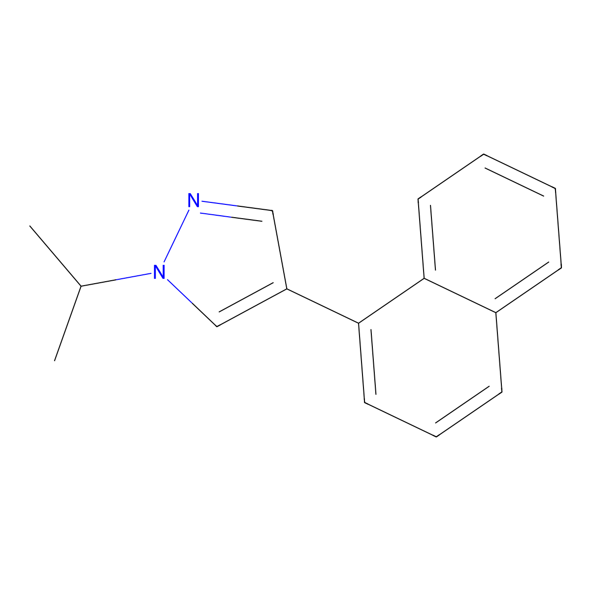 1-Isopropyl-4-(naphthalen-1-yl)-1H-pyrazole molecular structure, CAS 1394023-01-8