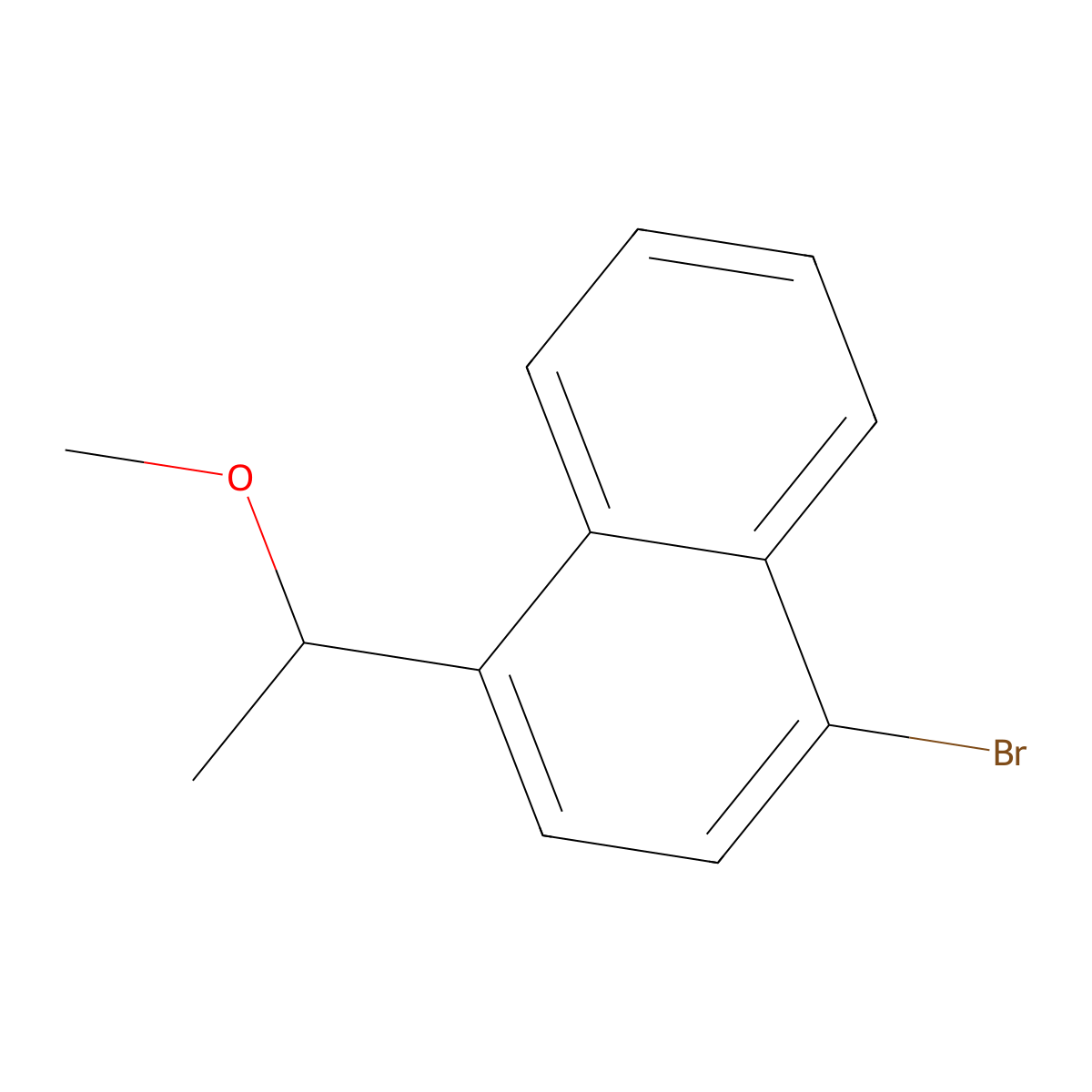 1-Bromo-4-(1-methoxyethyl)naphthalene molecular structure, CAS 1394023-11-0