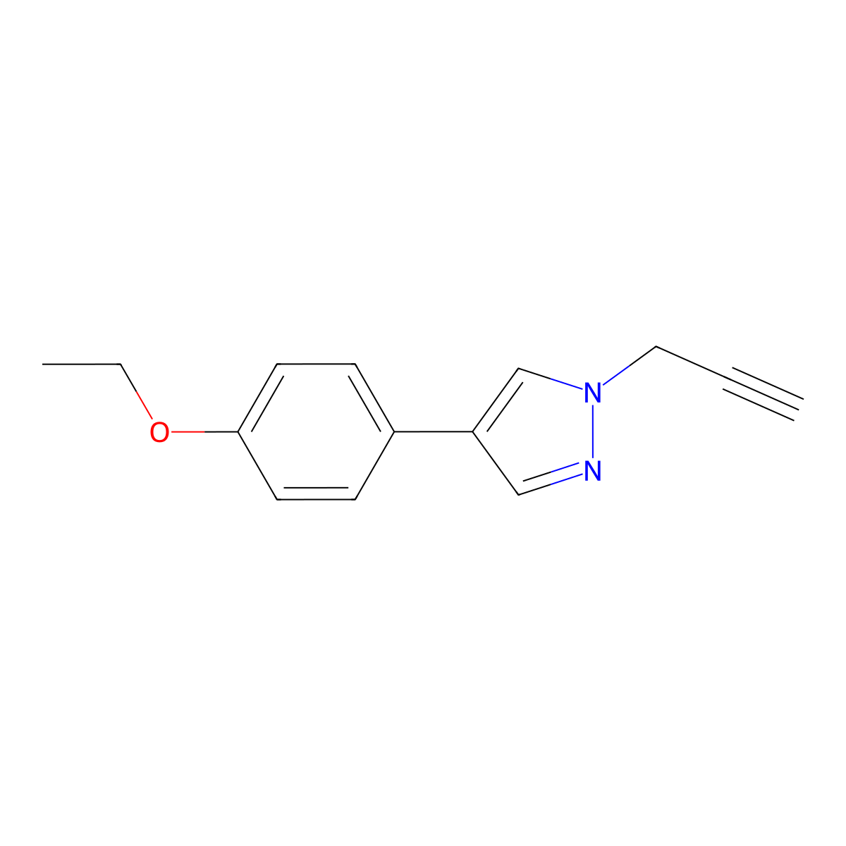 4-(4-Ethoxyphenyl)-1-(prop-2-yn-1-yl)-1H-pyrazole molecular structure, CAS 1394023-21-2