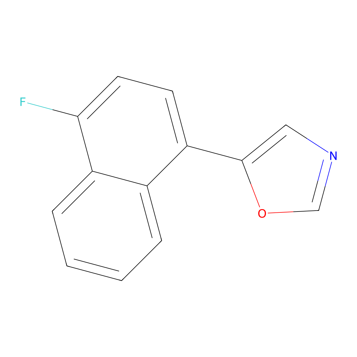 5-(4-Fluoronaphthalen-1-yl)oxazole molecular structure, CAS 1394023-29-0