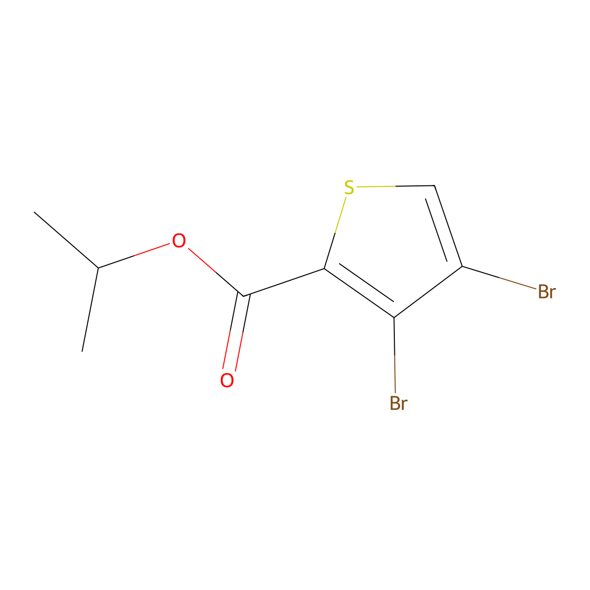 Isopropyl 3,4-dibromothiophene-2-carboxylate molecular structure, CAS 1394023-33-6
