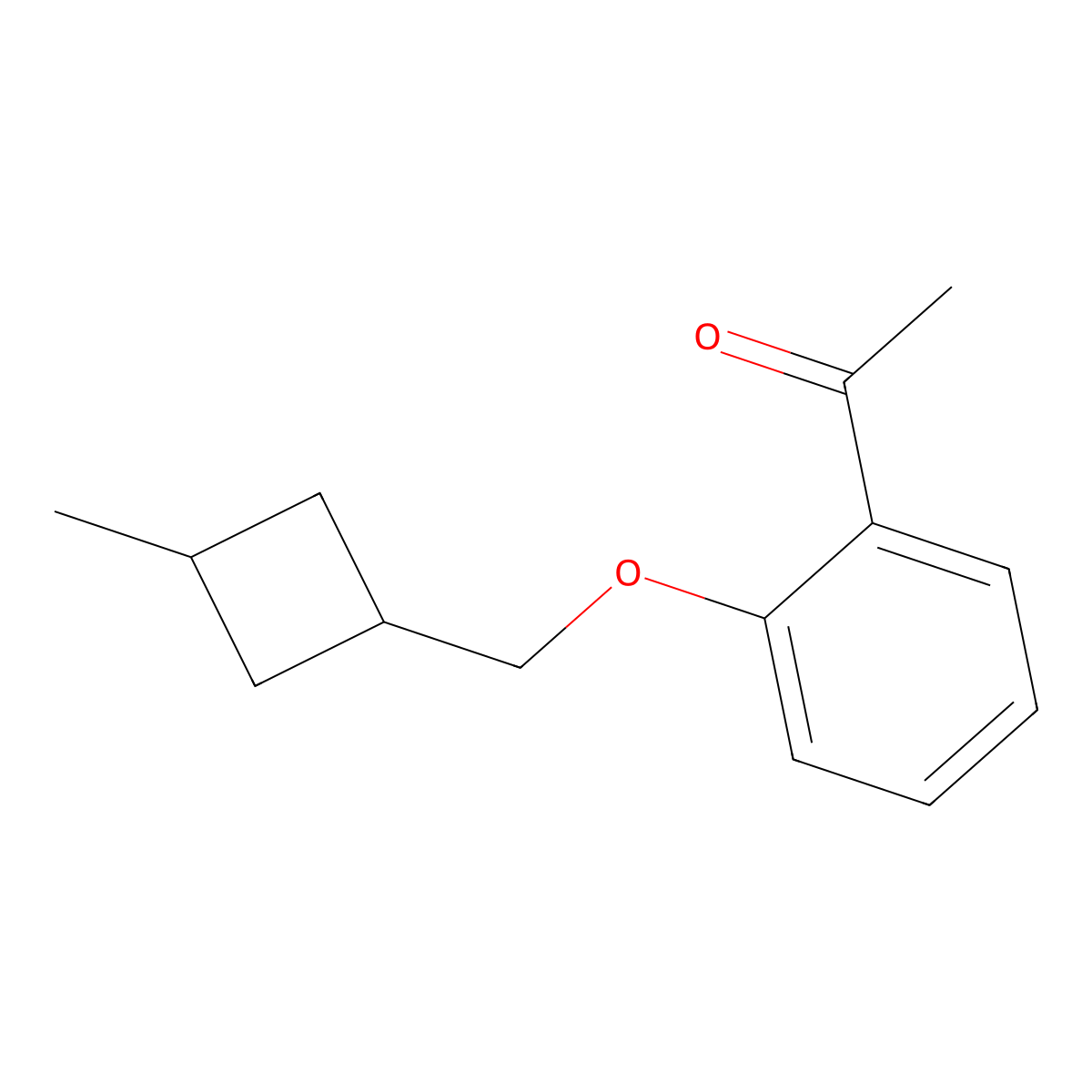 1-(2-((3-Methylcyclobutyl)methoxy)phenyl)ethanone molecular structure, CAS 1394023-43-8