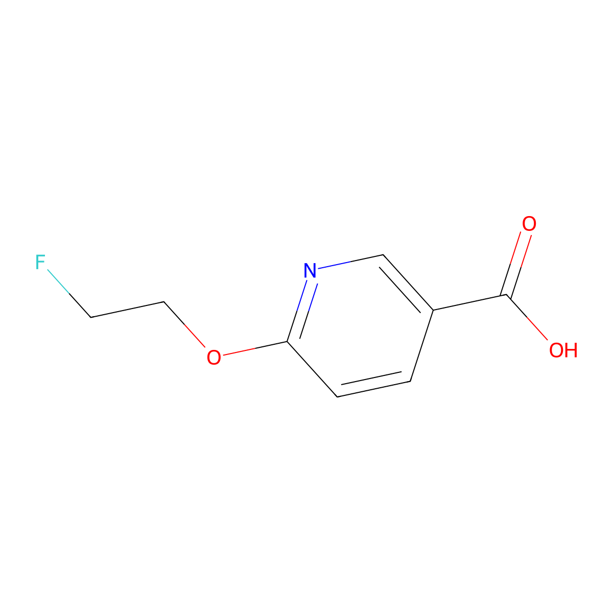 6-(2-Fluoroethoxy)nicotinic acid molecular structure, CAS 1394023-51-8