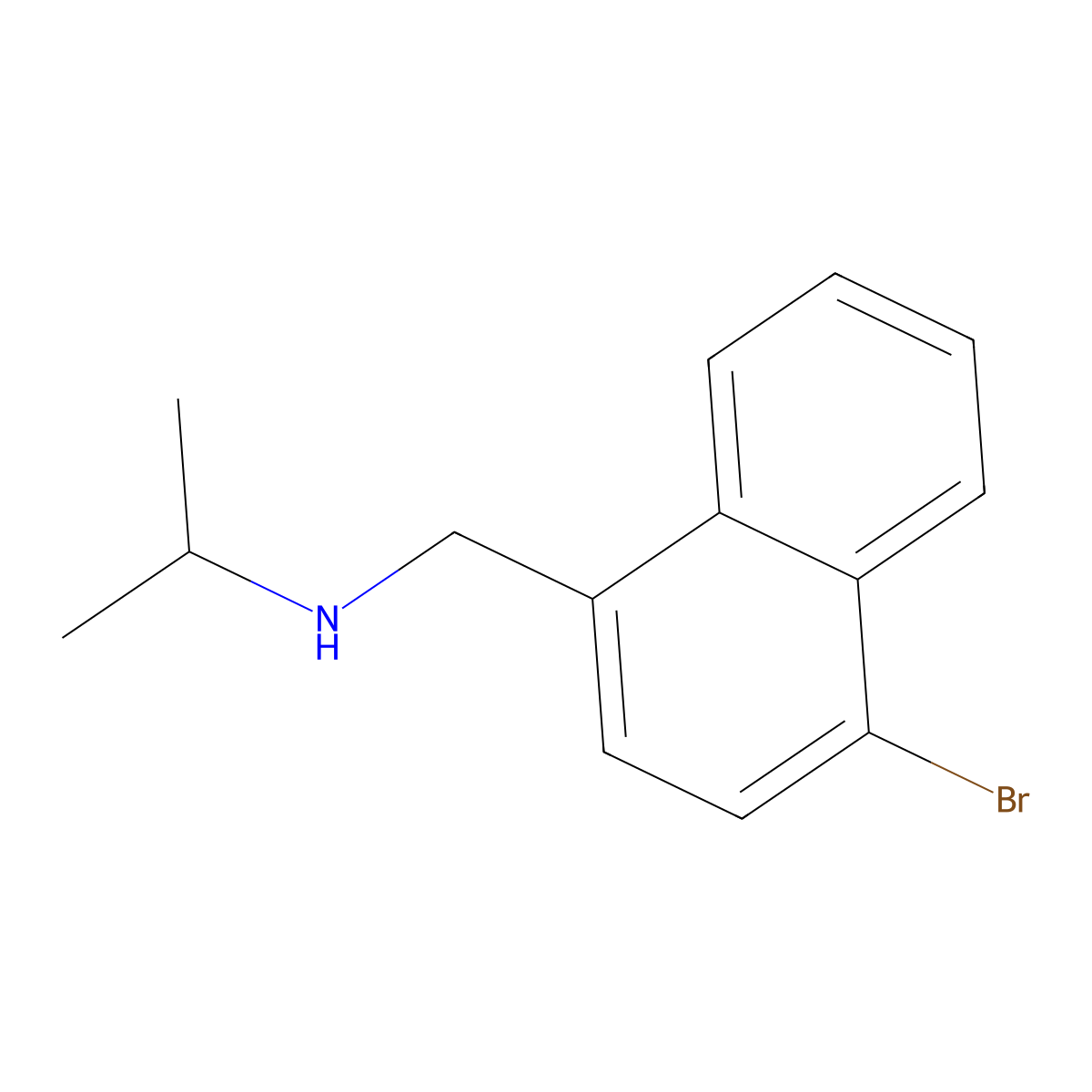 N-((4-Bromonaphthalen-1-yl)methyl)propan-2-amine molecular structure, CAS 1394023-52-9