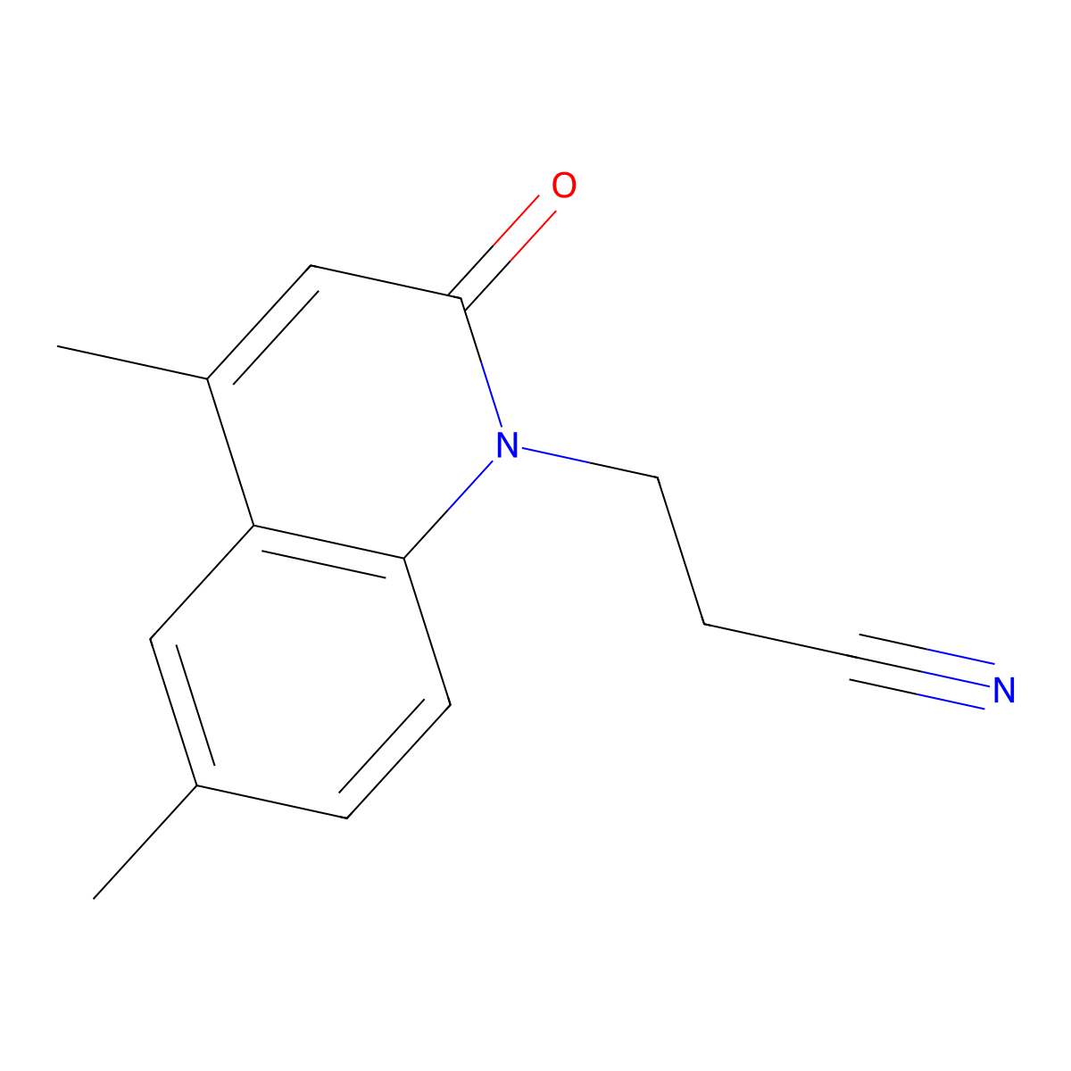 3-(4,6-Dimethyl-2-oxoquinolin-1(2H)-yl)propanenitrile molecular structure, CAS 1394023-59-6