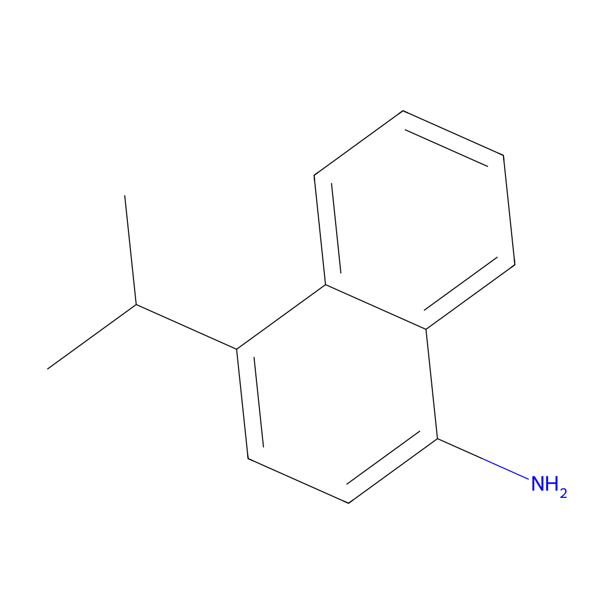 4-Isopropylnaphthalen-1-amine molecular structure, CAS 1394023-64-3