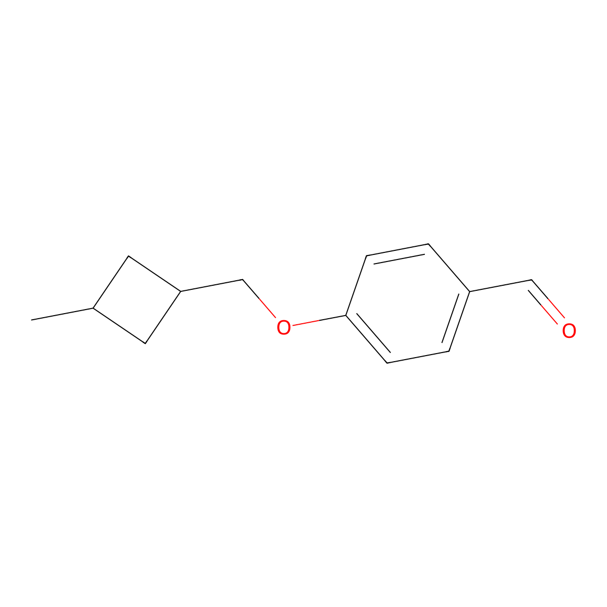 4-((3-Methylcyclobutyl)methoxy)benzaldehyde molecular structure, CAS 1394023-86-9