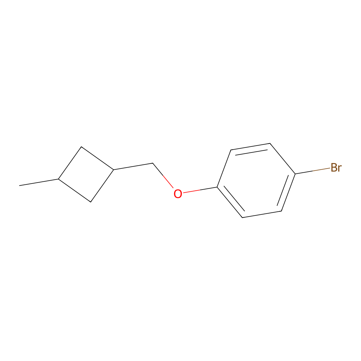 1-Bromo-4-((3-methylcyclobutyl)methoxy)benzene molecular structure, CAS 1394024-01-1