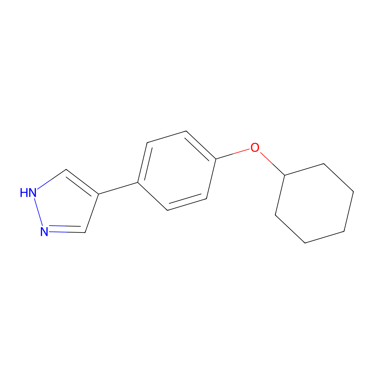 4-(4-(Cyclohexyloxy)phenyl)-1H-pyrazole molecular structure, CAS 1394024-02-2