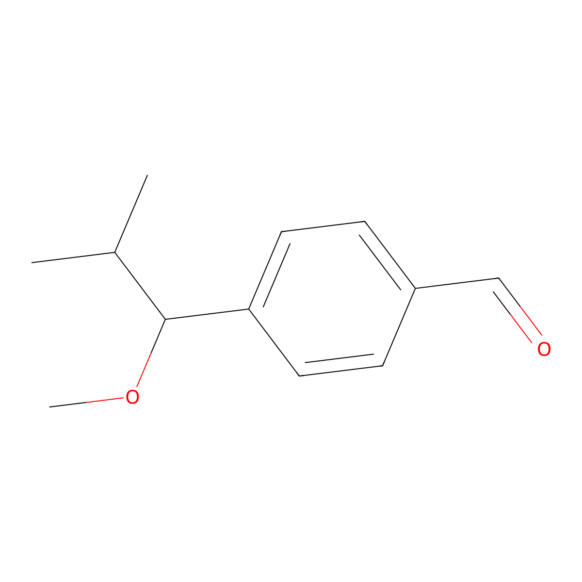 4-(1-Methoxy-2-methylpropyl)benzaldehyde molecular structure, CAS 1394024-15-7