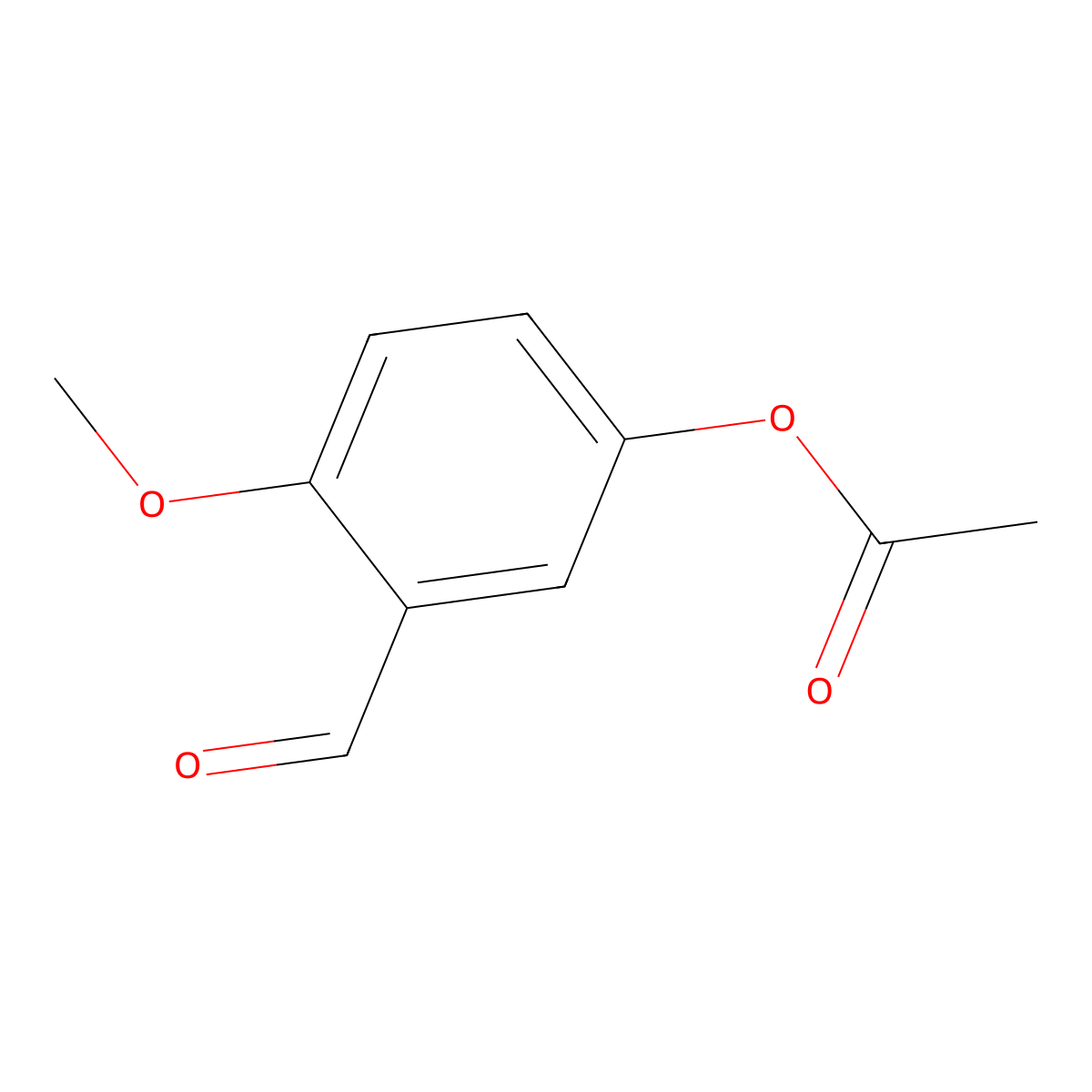 3-Formyl-4-methoxyphenyl acetate molecular structure, CAS 1394024-25-9