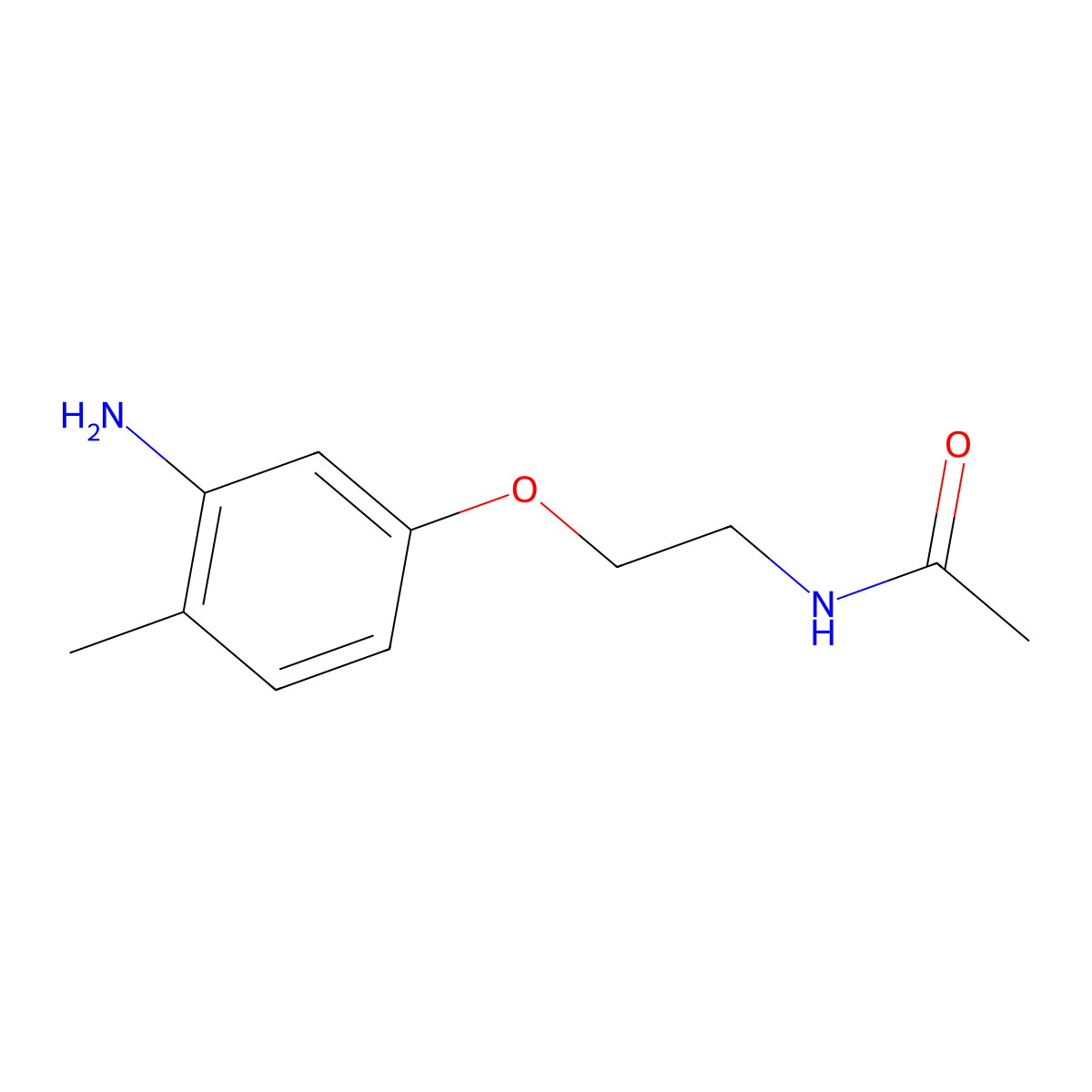 N-[2-(3-Amino-4-methylphenoxy)ethyl]acetamide molecular structure, CAS 1394024-29-3