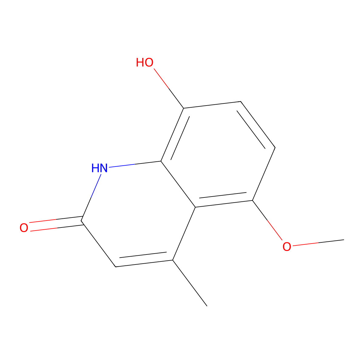 8-hydroxy-5-methoxy-4-methylquinolin-2(1H)-one molecular structure, CAS 1394024-30-6