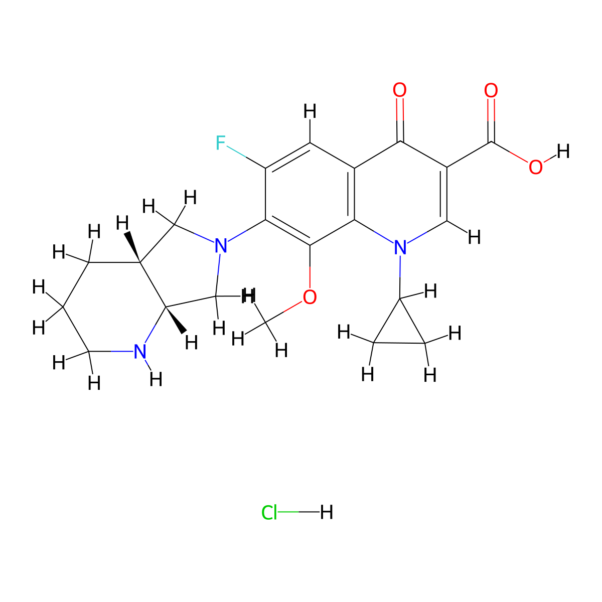ent-Moxifloxacin Hydrochloride molecular structure, CAS 1394029-14-1