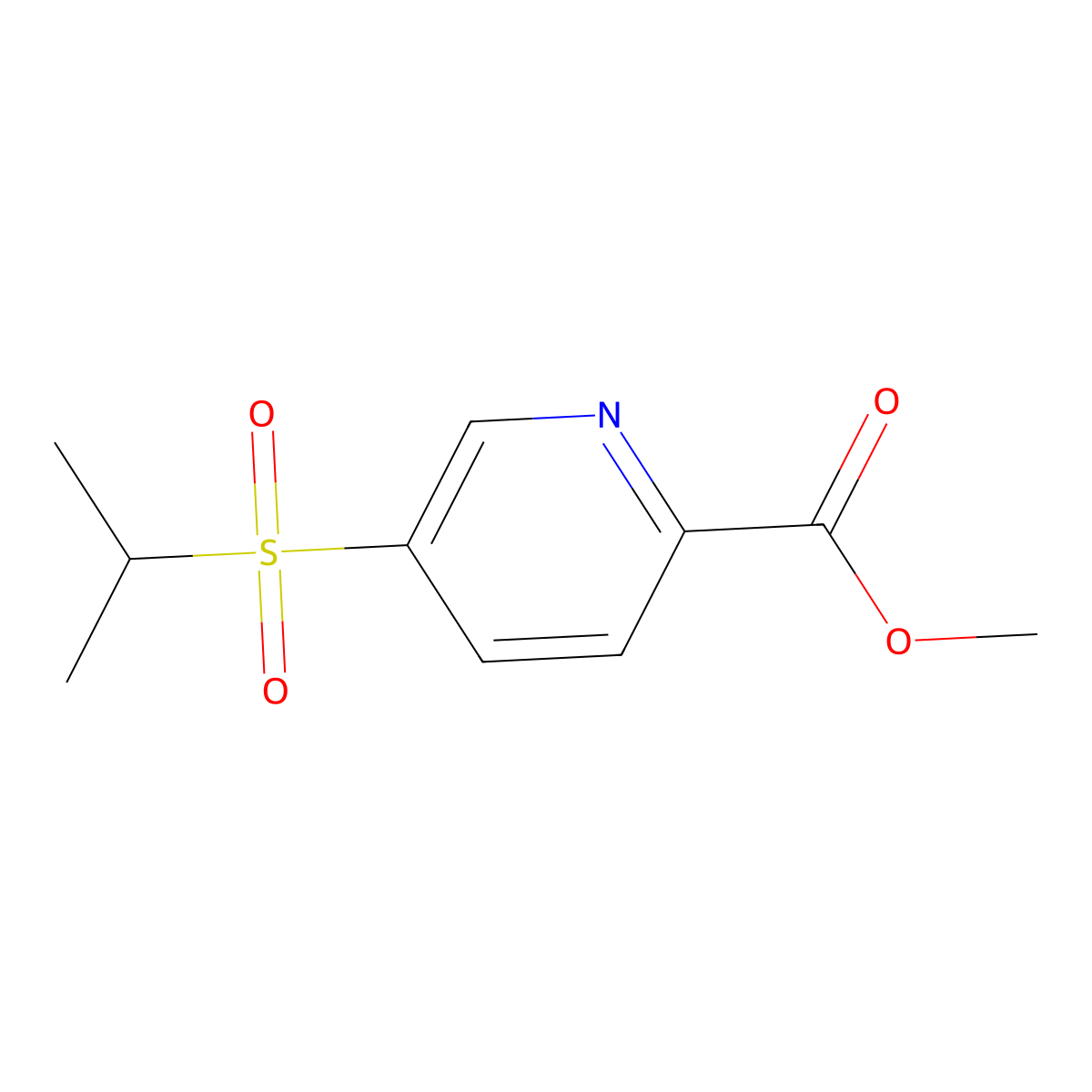 Methyl 5-isopropylsulfonylpyridine-2-carboxylate molecular structure, CAS 1394030-89-7