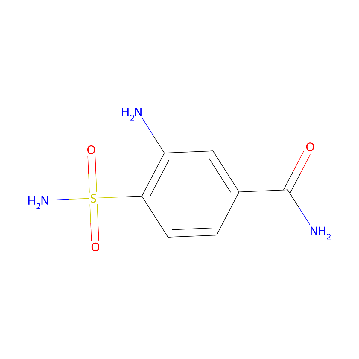 3-Amino-4-sulfamoylbenzamide molecular structure, CAS 1394040-08-4