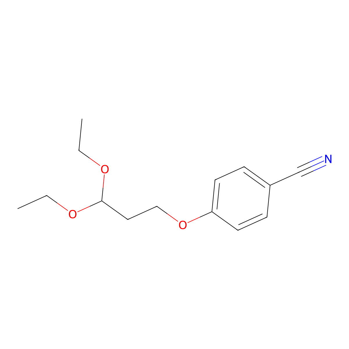 4-(3,3-Diethoxypropoxy)benzonitrile molecular structure, CAS 1394040-22-2