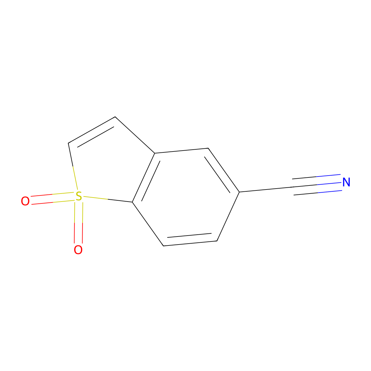 1,1-Dioxo-1lambda6-benzothiophene-5-carbonitrile molecular structure, CAS 1394040-24-4