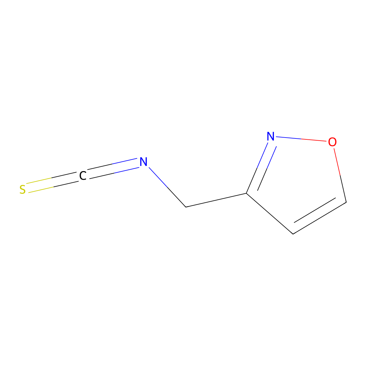 3-(Isothiocyanatomethyl)-1,2-oxazole molecular structure, CAS 1394040-25-5