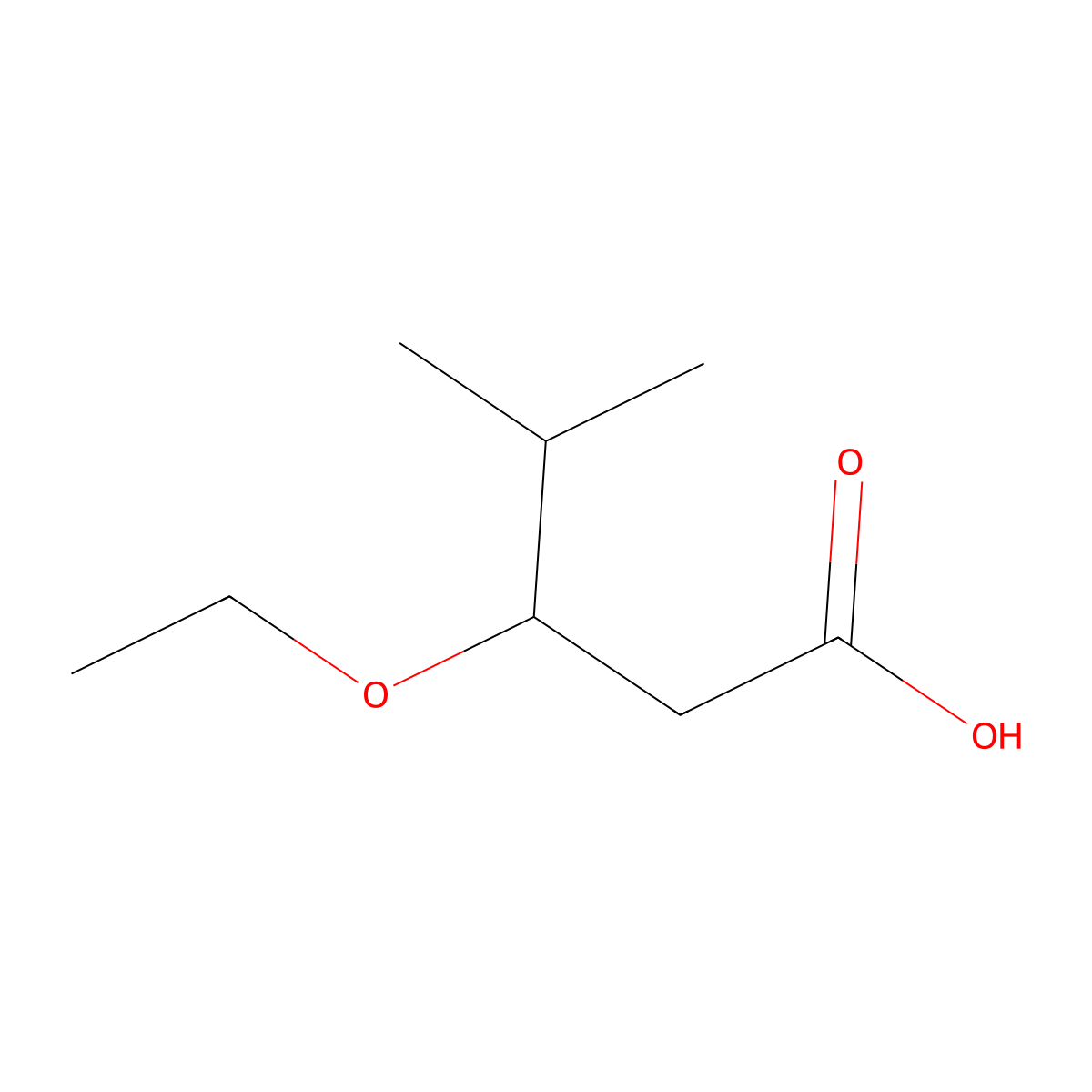 3-Ethoxy-4-methylpentanoic acid molecular structure, CAS 1394040-27-7