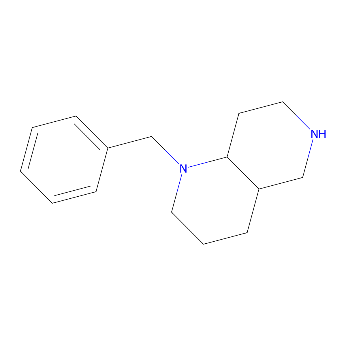 Decahydro-1-(phenylmethyl)-1,6-naphthyridine molecular structure, CAS 1394040-33-5
