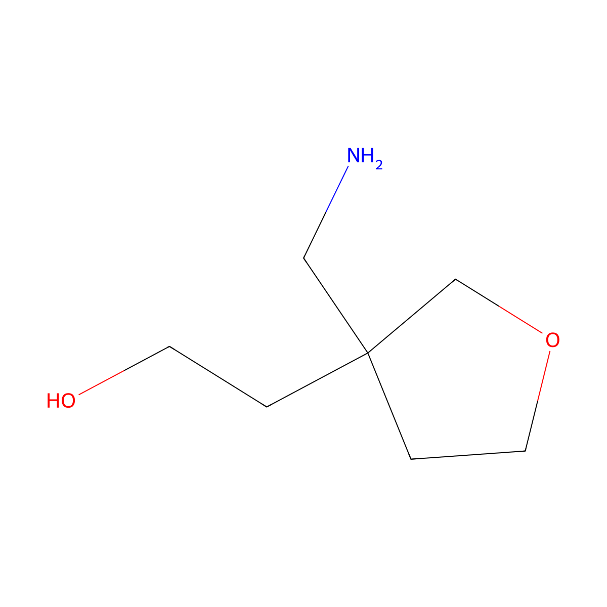 3-Furanethanol, 3-(aminomethyl)tetrahydro- molecular structure, CAS 1394040-43-7