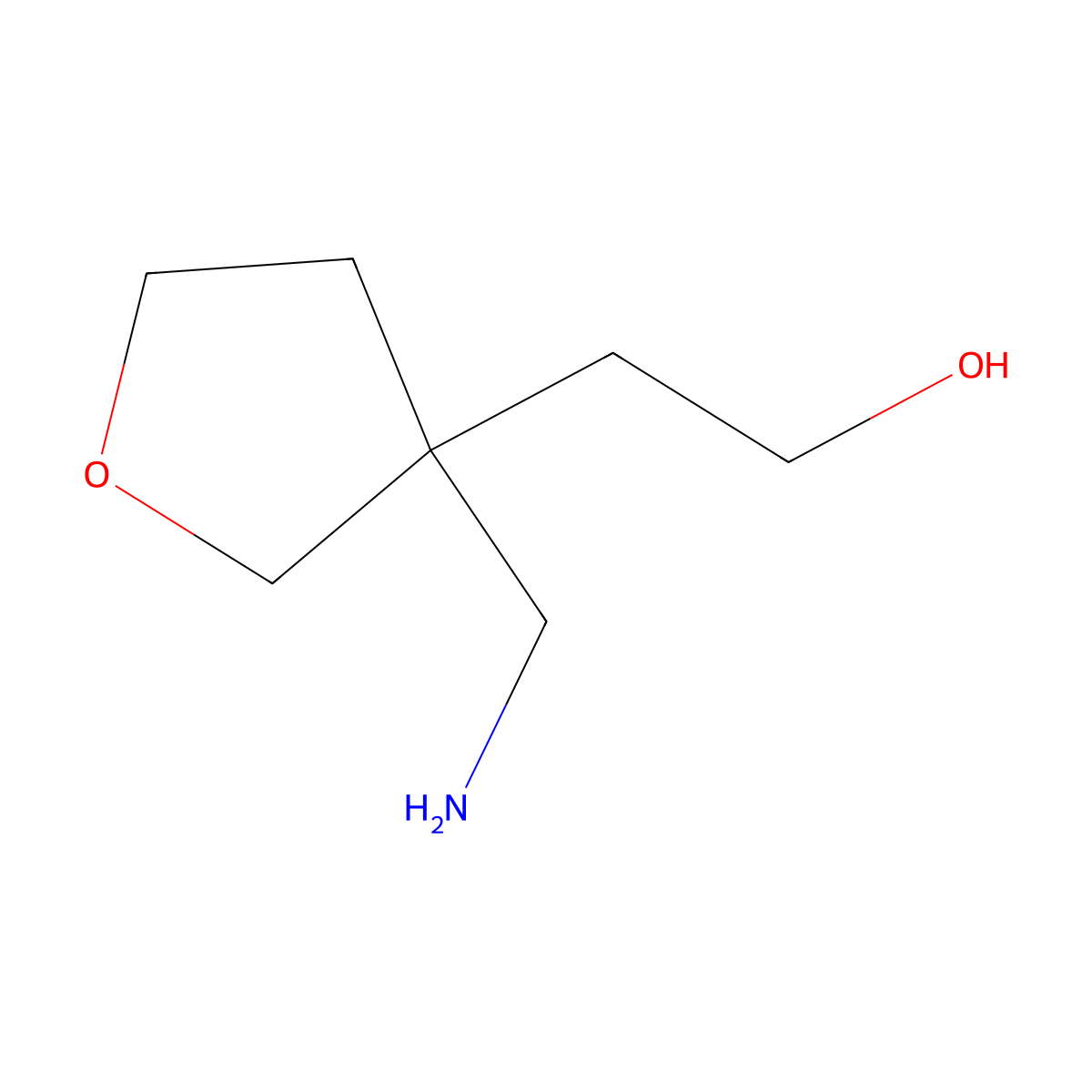 3-Furanethanol, 3-(aminomethyl)tetrahydro- molecular structure, CAS 1394040-43-7