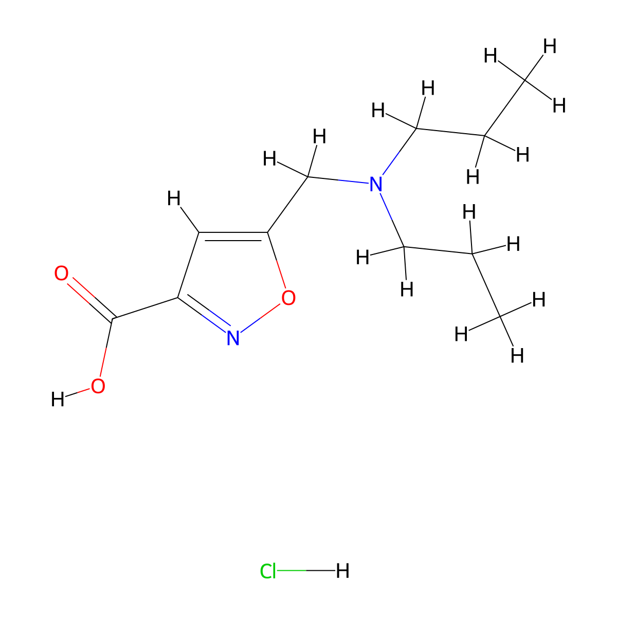 5-[(Dipropylamino)methyl]-1,2-oxazole-3-carboxylic acid hydrochloride molecular structure, CAS 1394040-50-6