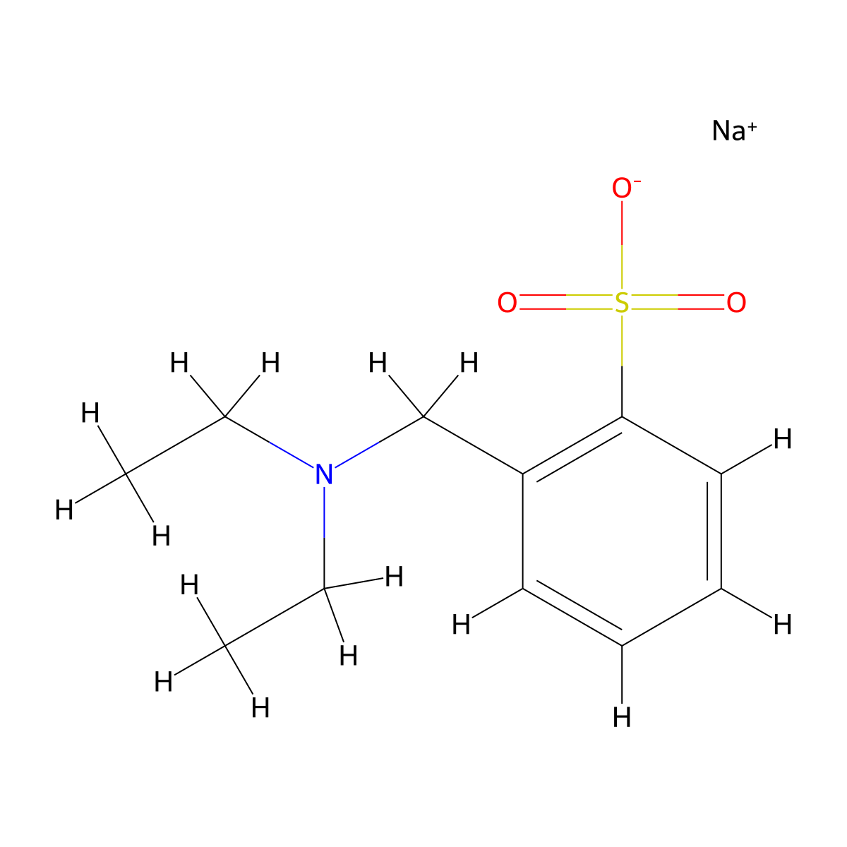 Sodium 2-[(diethylamino)methyl]benzene-1-sulfonate molecular structure, CAS 1394040-54-0
