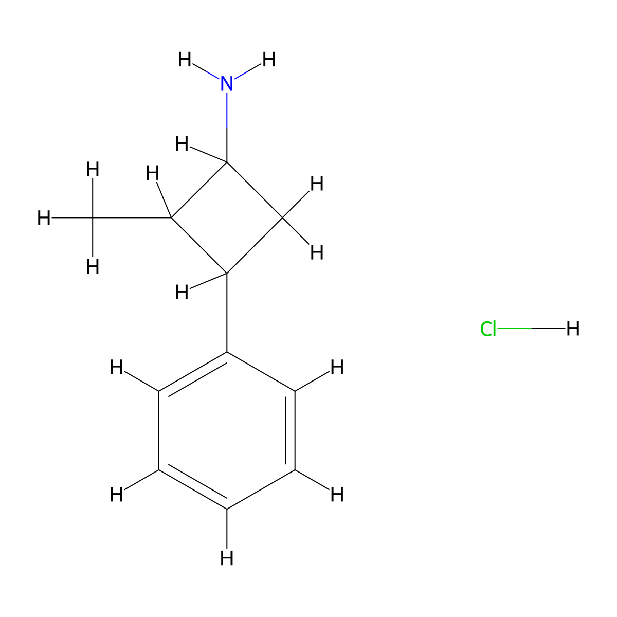 2-Methyl-3-phenylcyclobutan-1-amine hydrochloride molecular structure, CAS 1394040-75-5