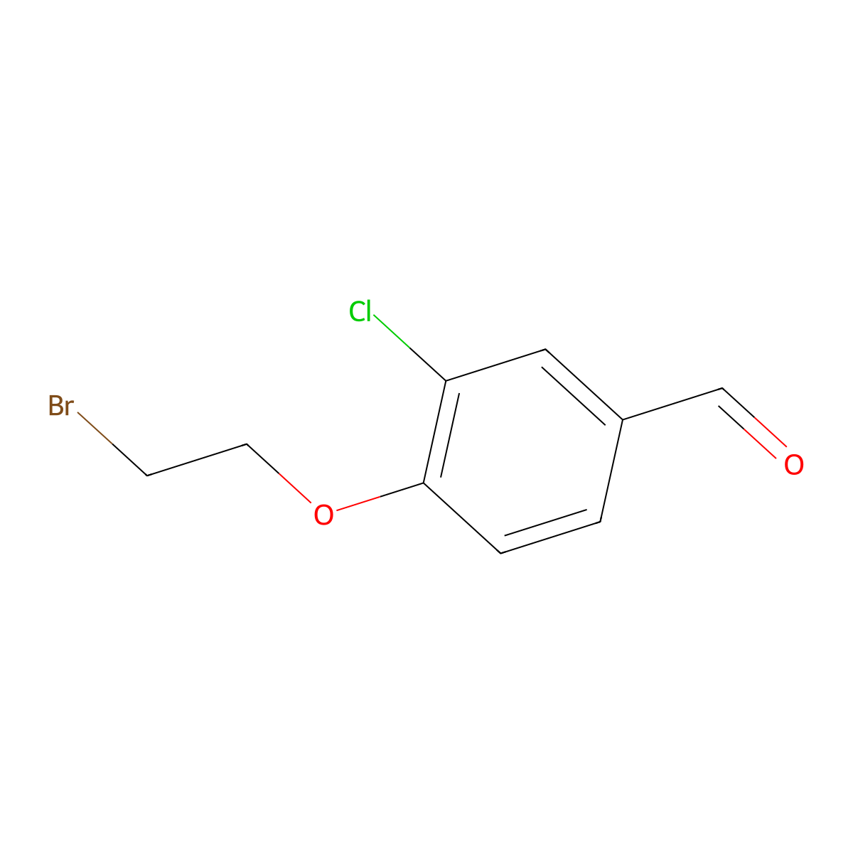 4-(2-Bromoethoxy)-3-chlorobenzaldehyde molecular structure, CAS 1394040-83-5