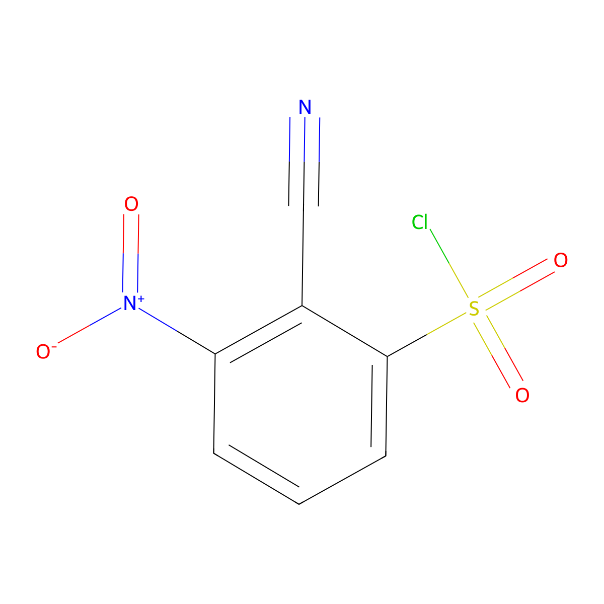 Benzenesulfonyl chloride, 2-cyano-3-nitro- molecular structure, CAS 1394040-86-8
