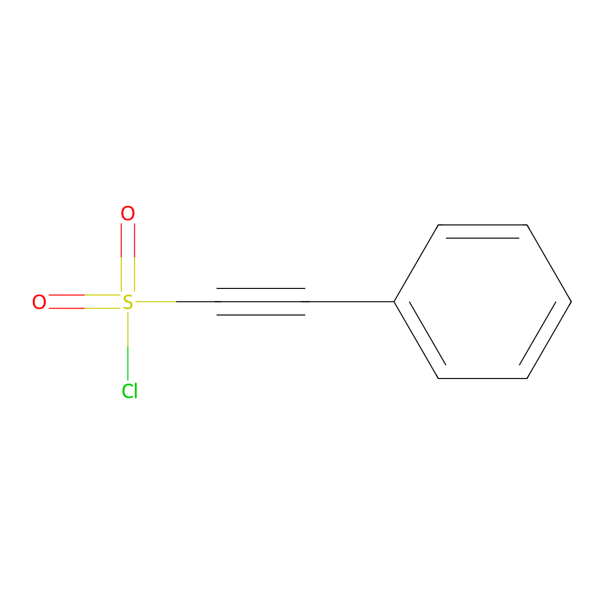 Phenylethynesulfonyl chloride molecular structure, CAS 1394040-90-4
