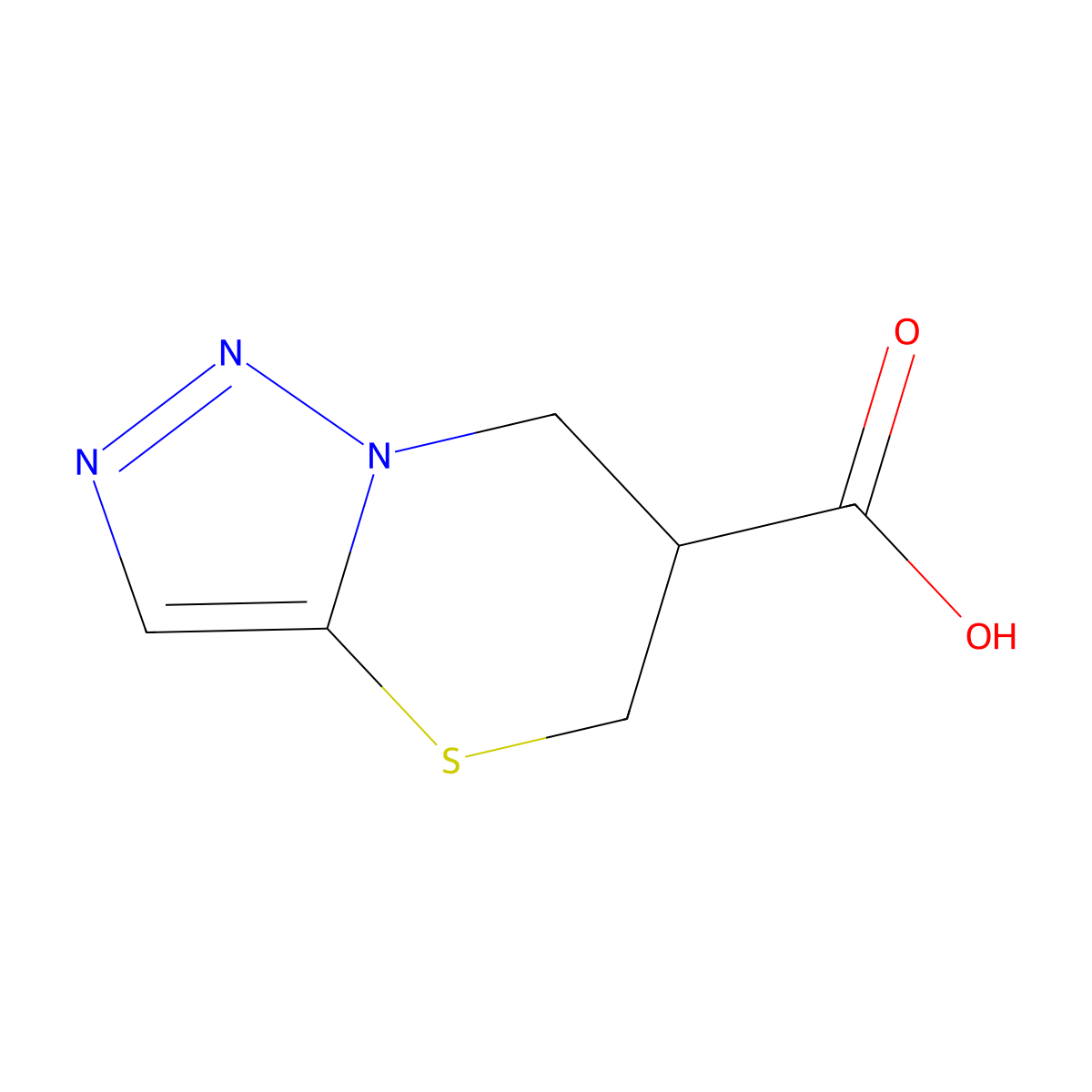 5H,6H,7H-[1,2,3]triazolo[4,3-b][1,3]thiazine-6-carboxylic acid molecular structure, CAS 1394040-92-6