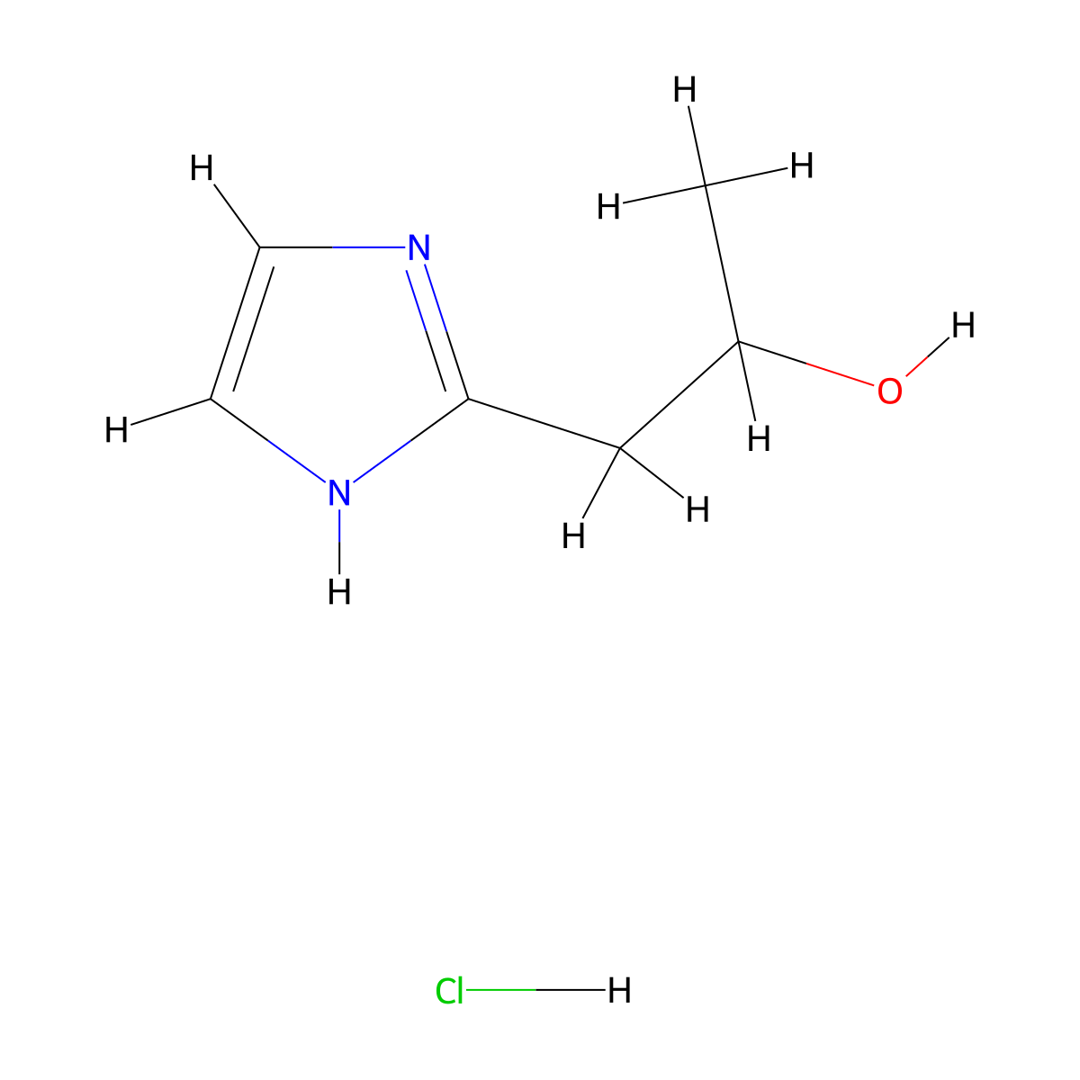 1-(1H-imidazol-2-yl)propan-2-ol hydrochloride molecular structure, CAS 1394040-93-7