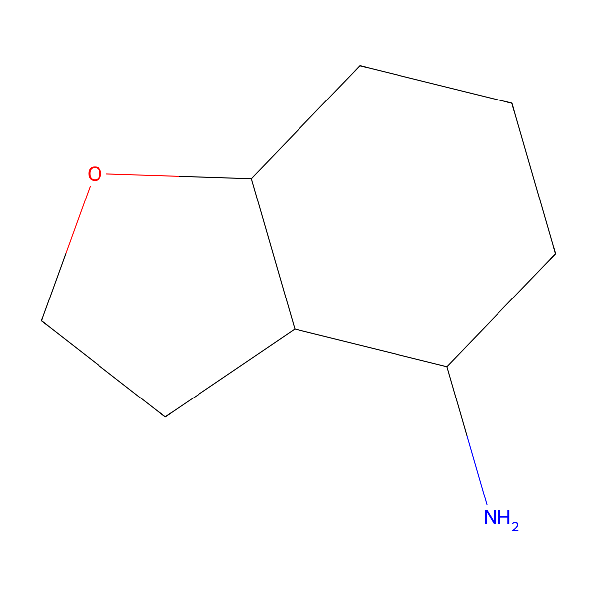 Octahydro-1-benzofuran-4-amine molecular structure, CAS 1394040-97-1