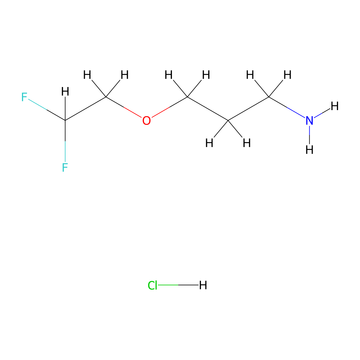 3-(2,2-Difluoroethoxy)propan-1-amine hydrochloride molecular structure, CAS 1394041-00-9