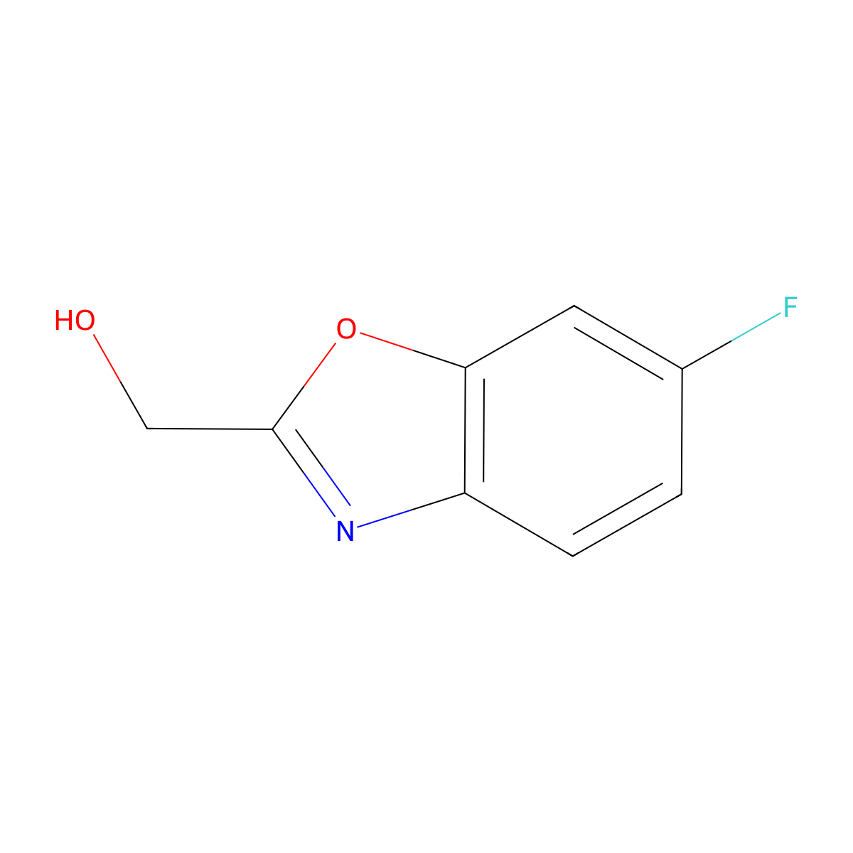 (6-Fluoro-1,3-benzoxazol-2-yl)methanol molecular structure, CAS 1394041-04-3