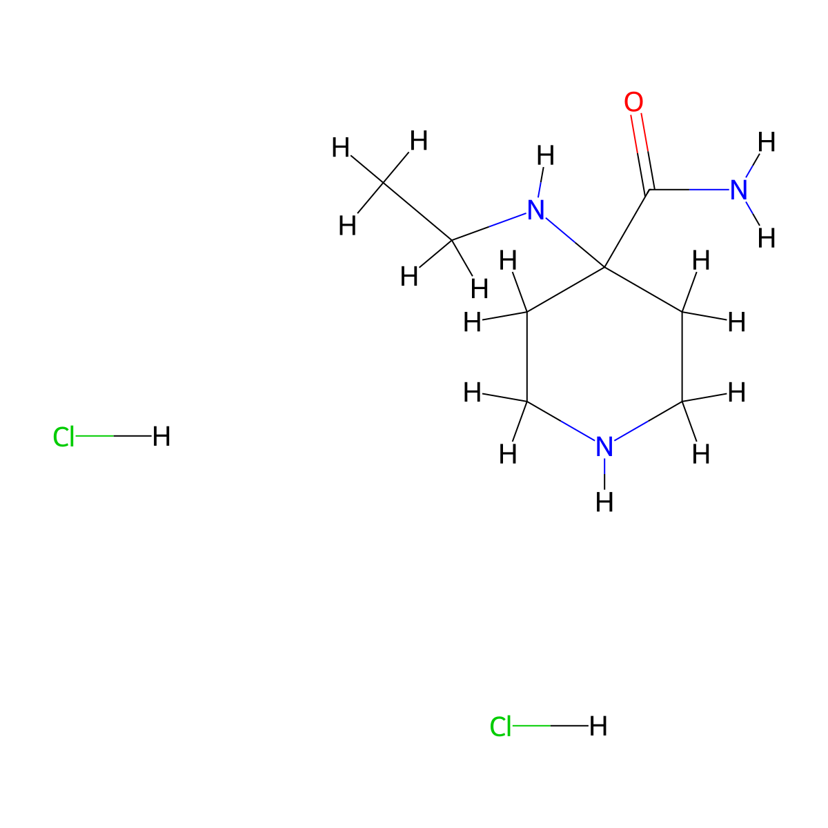 4-(Ethylamino)piperidine-4-carboxamide dihydrochloride molecular structure, CAS 1394041-12-3