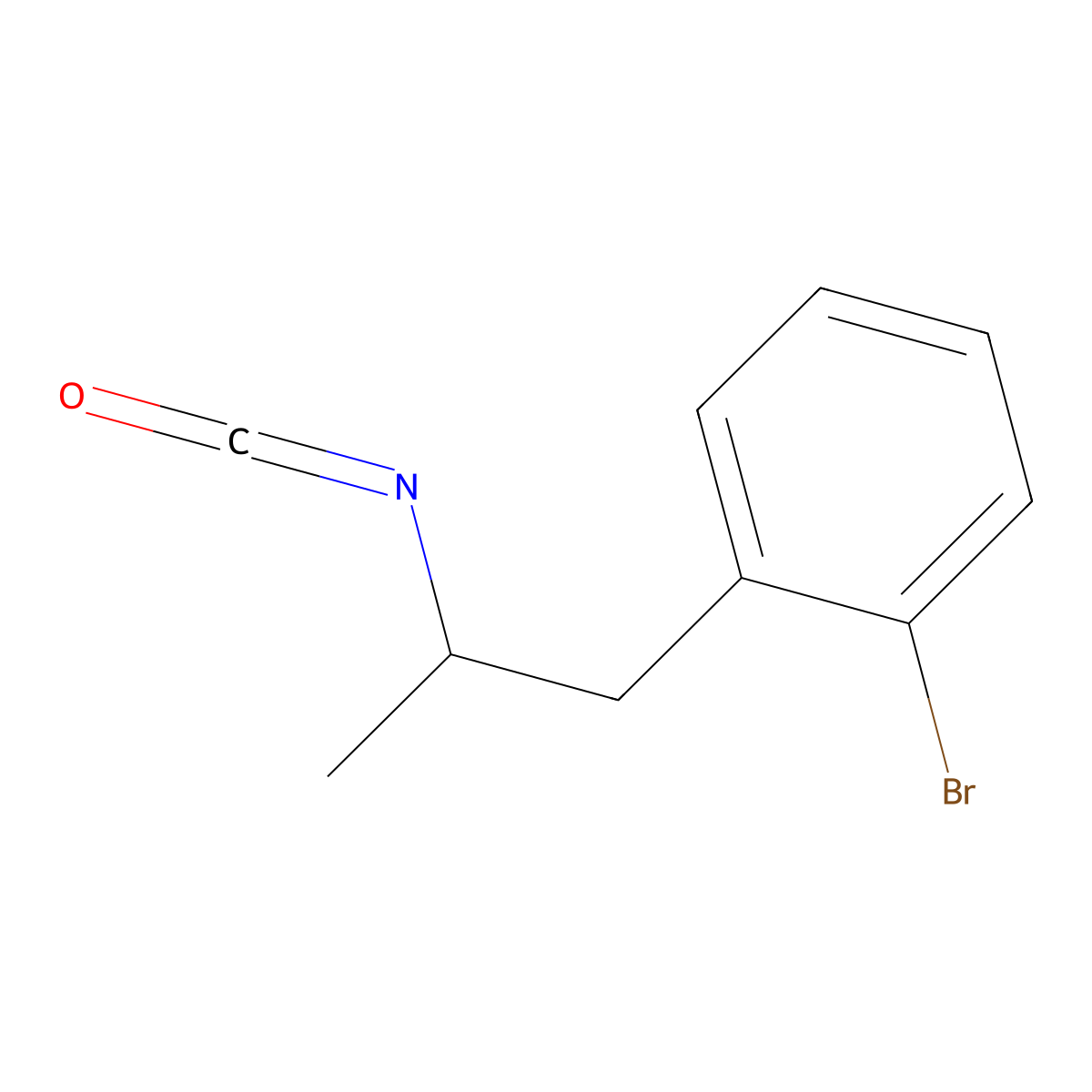 Benzene, 1-bromo-2-(2-isocyanatopropyl)- molecular structure, CAS 1394041-25-8