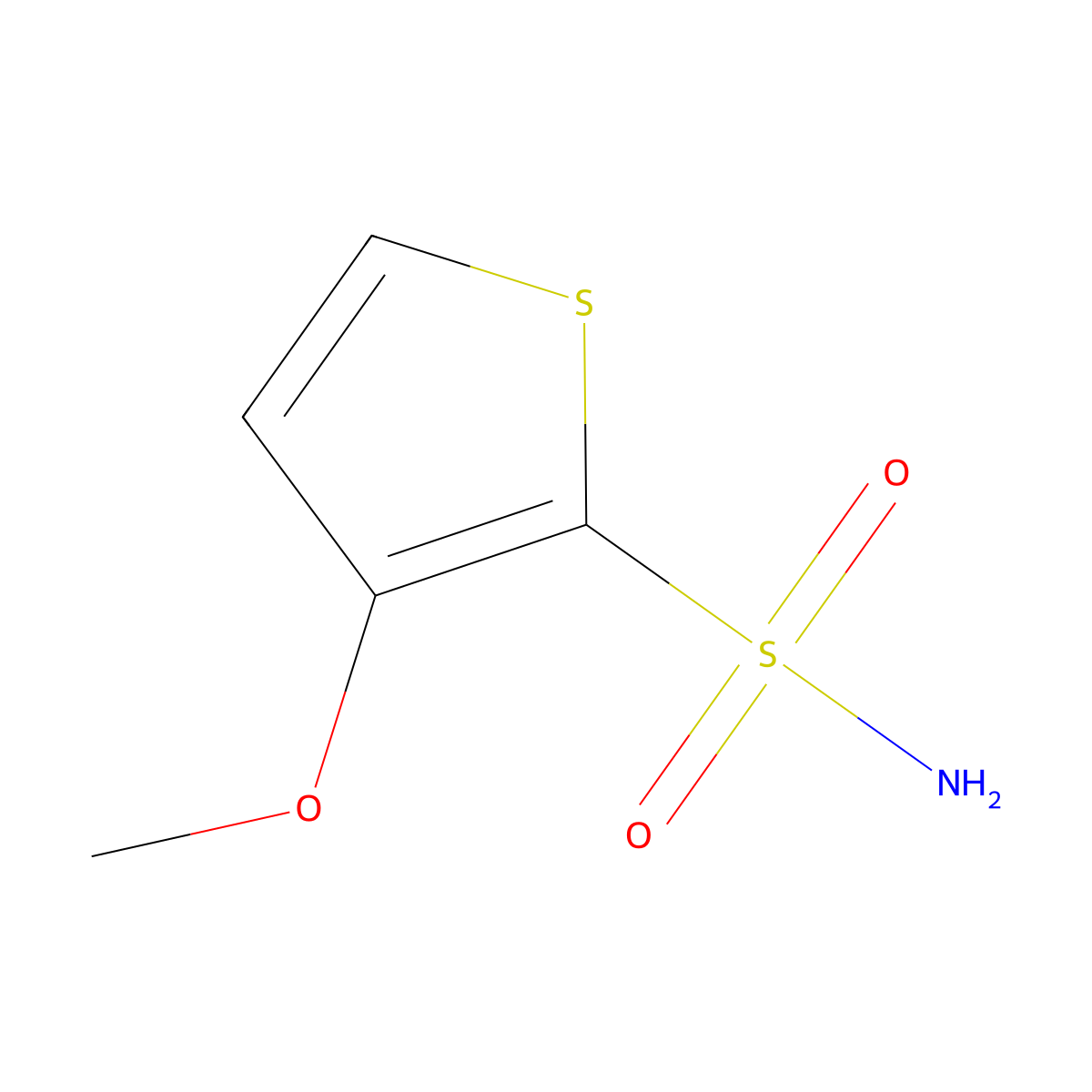 2-Thiophenesulfonamide, 3-methoxy- molecular structure, CAS 1394041-28-1