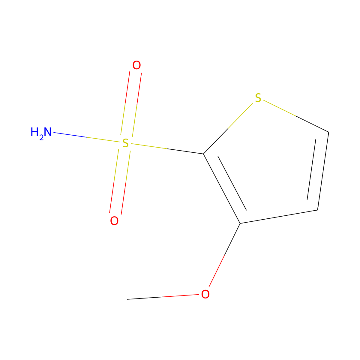 2-Thiophenesulfonamide, 3-methoxy- molecular structure, CAS 1394041-28-1