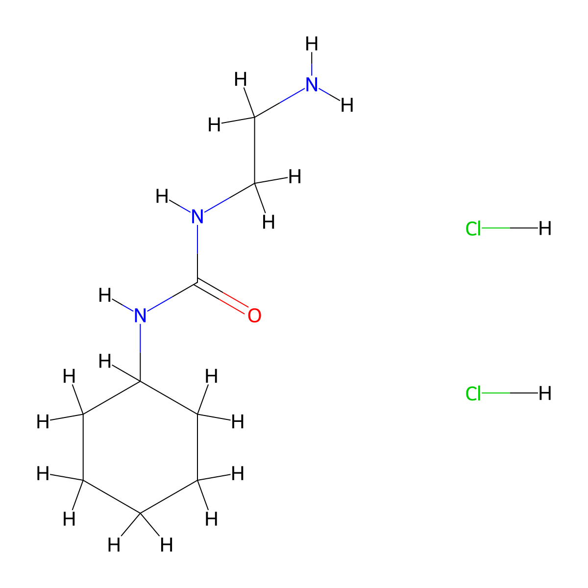 3-(2-Aminoethyl)-1-cyclohexylurea dihydrochloride molecular structure, CAS 1394041-31-6