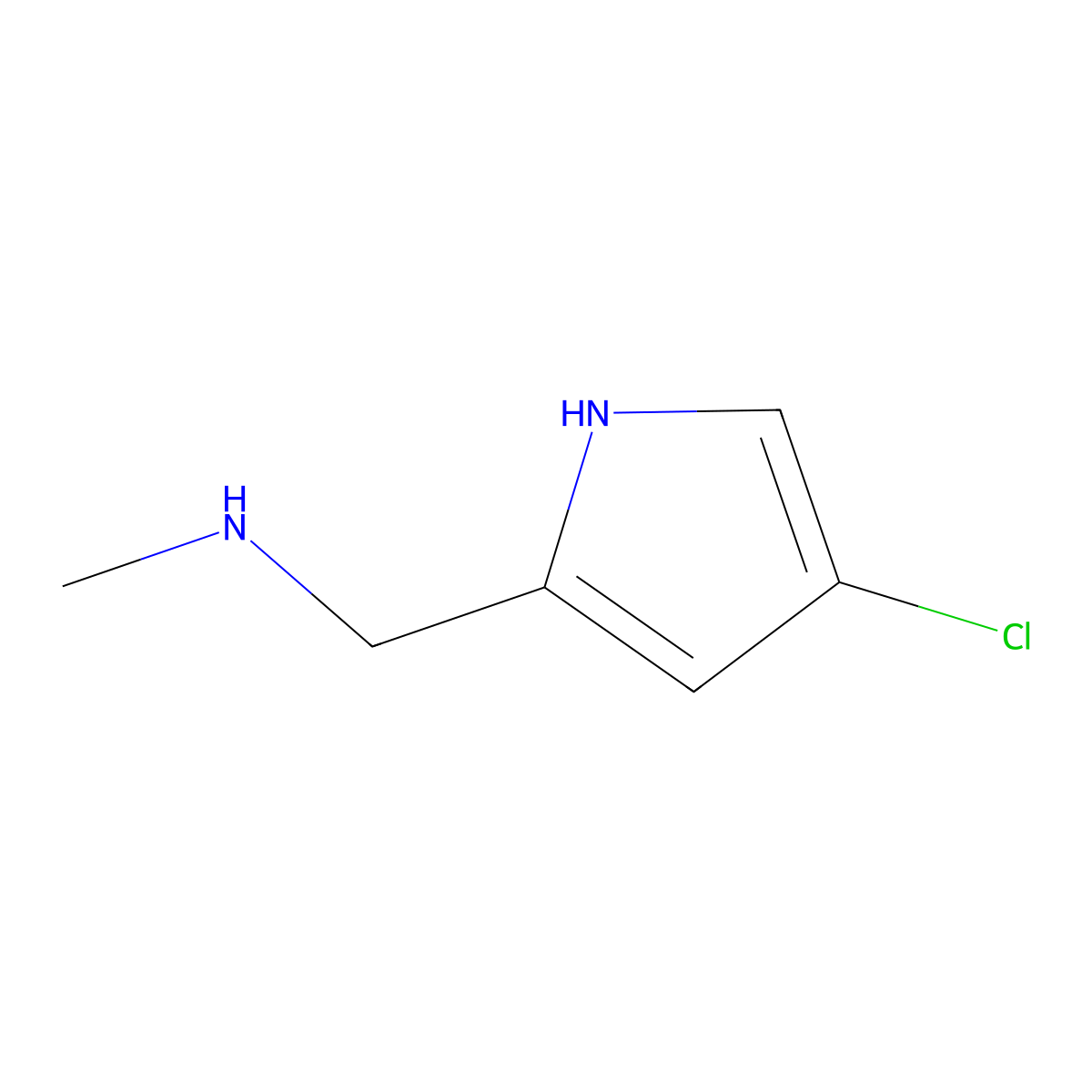 [(4-chloro-1H-pyrrol-2-yl)methyl](methyl)amine molecular structure, CAS 1394041-43-0