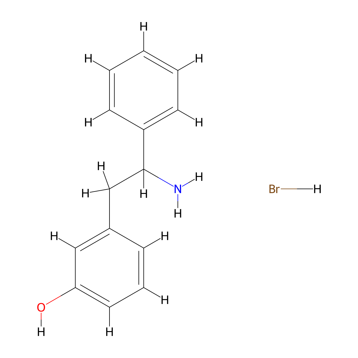 3-(2-Amino-2-phenylethyl)phenol hydrobromide molecular structure, CAS 1394041-50-9