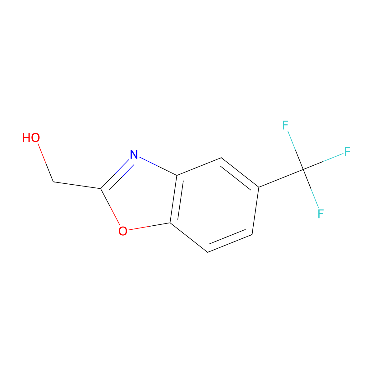 [5-(Trifluoromethyl)-1,3-benzoxazol-2-yl]methanol molecular structure, CAS 1394041-51-0
