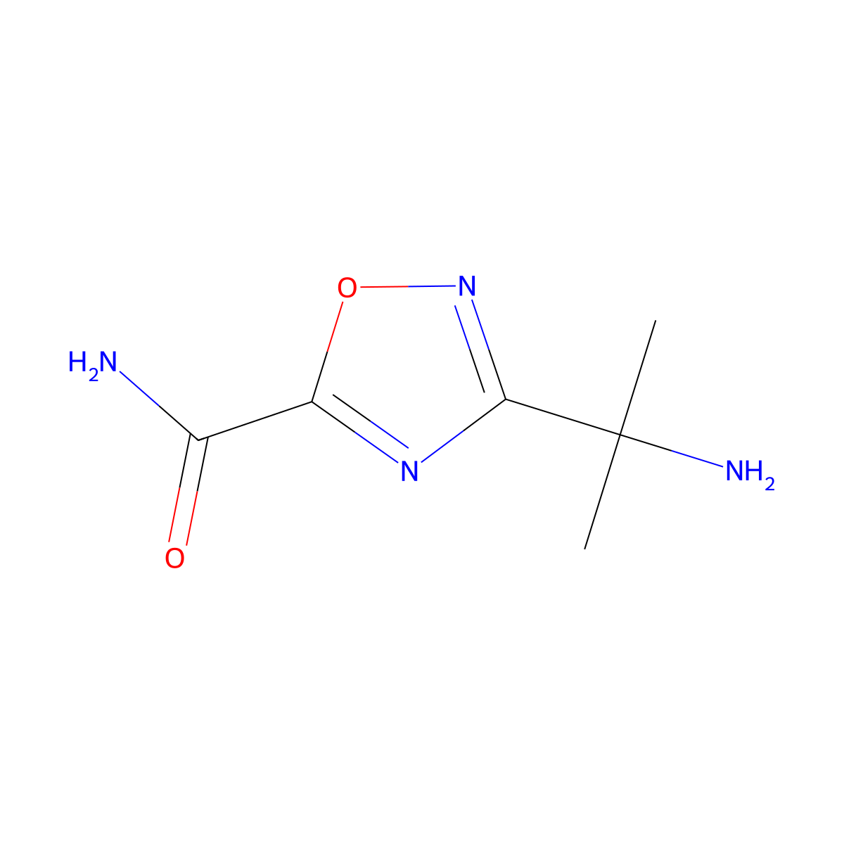 3-(2-Aminopropan-2-yl)-1,2,4-oxadiazole-5-carboxamide molecular structure, CAS 1394041-62-3