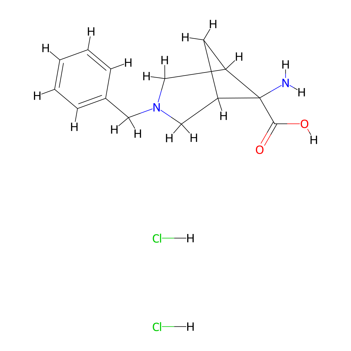 6-Amino-3-benzyl-3-azabicyclo[3.1.1]heptane-6-carboxylic acid dihydrochloride molecular structure, CAS 1394041-69-0
