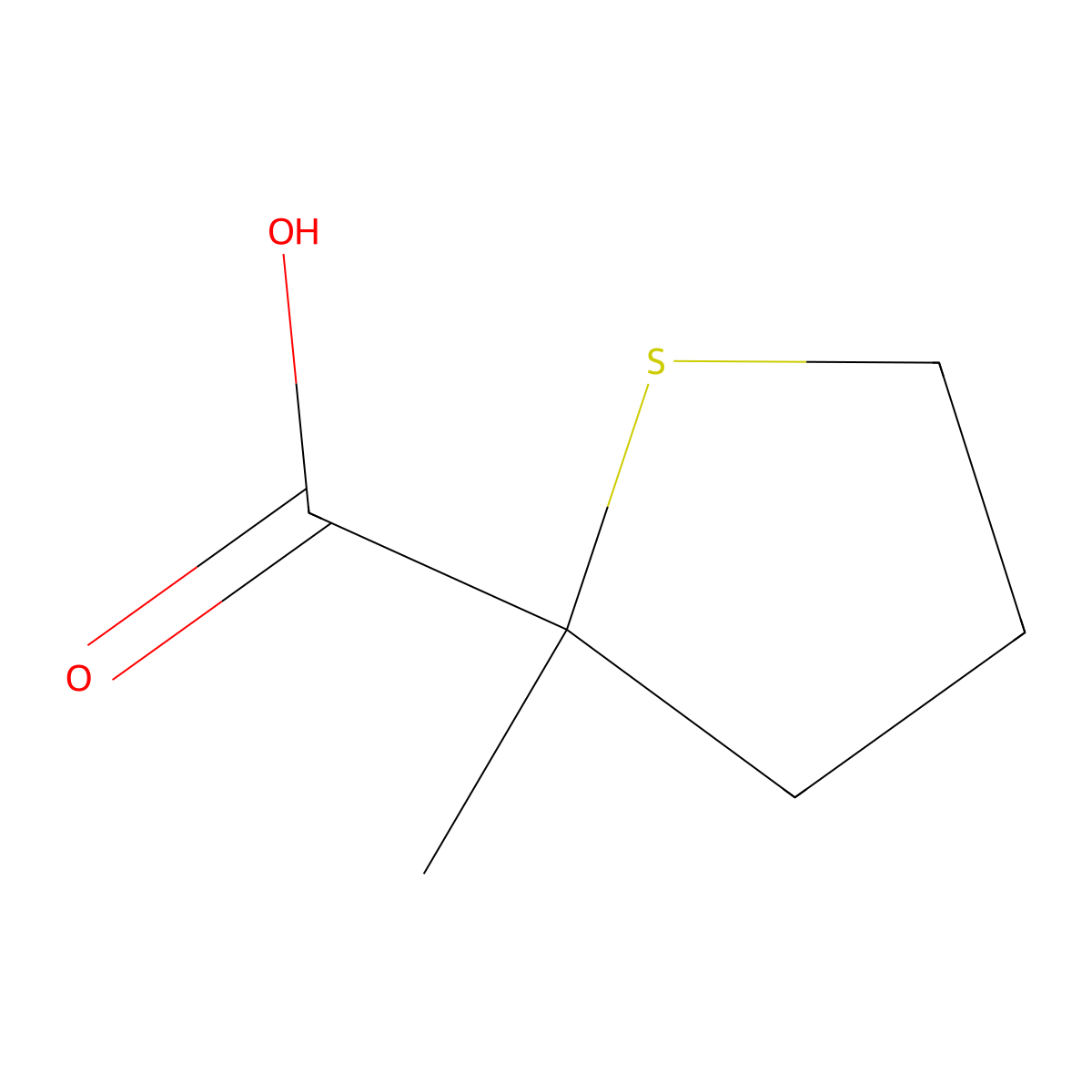 2-Methylthiolane-2-carboxylic acid molecular structure, CAS 1394041-71-4