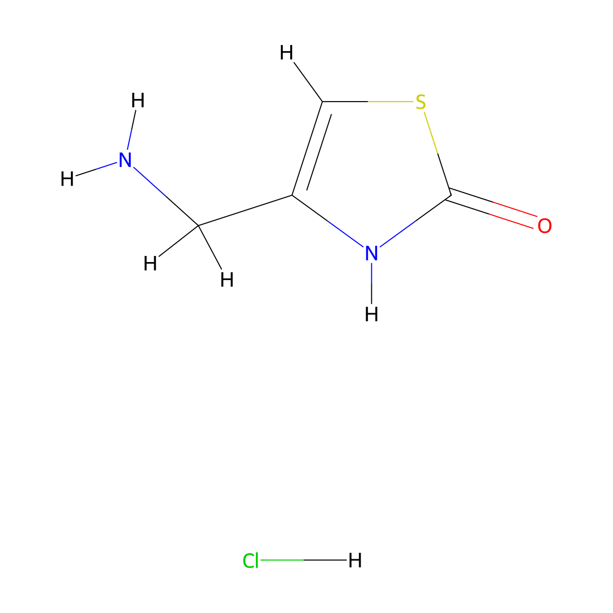 4-(Aminomethyl)-2,3-dihydro-1,3-thiazol-2-one hydrochloride molecular structure, CAS 1394041-73-6